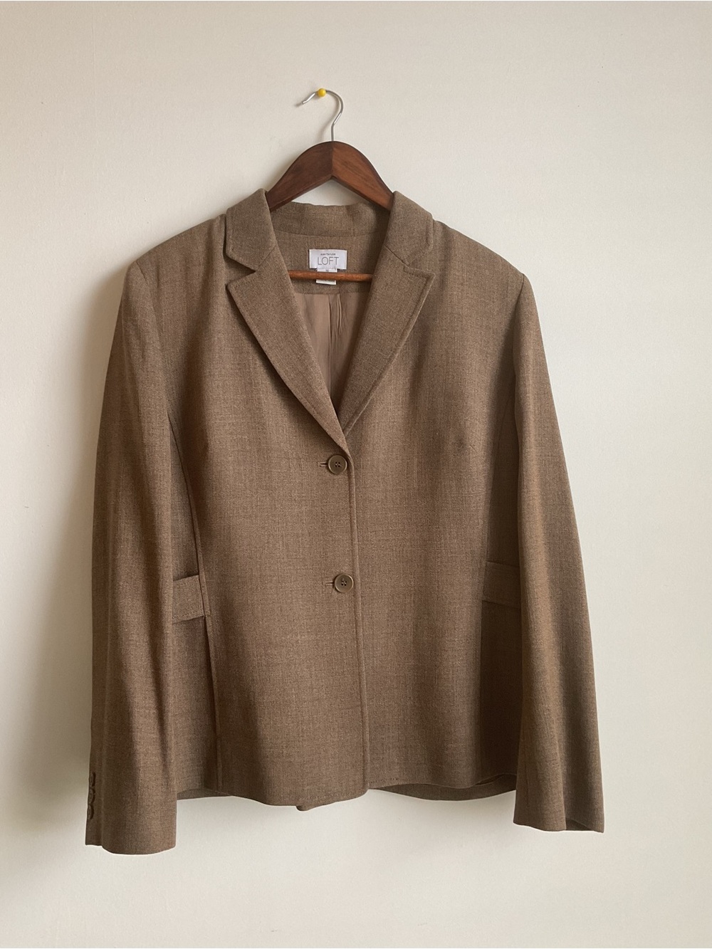 LOFT Tan Brown Women's Two-Button Tailored Blazer